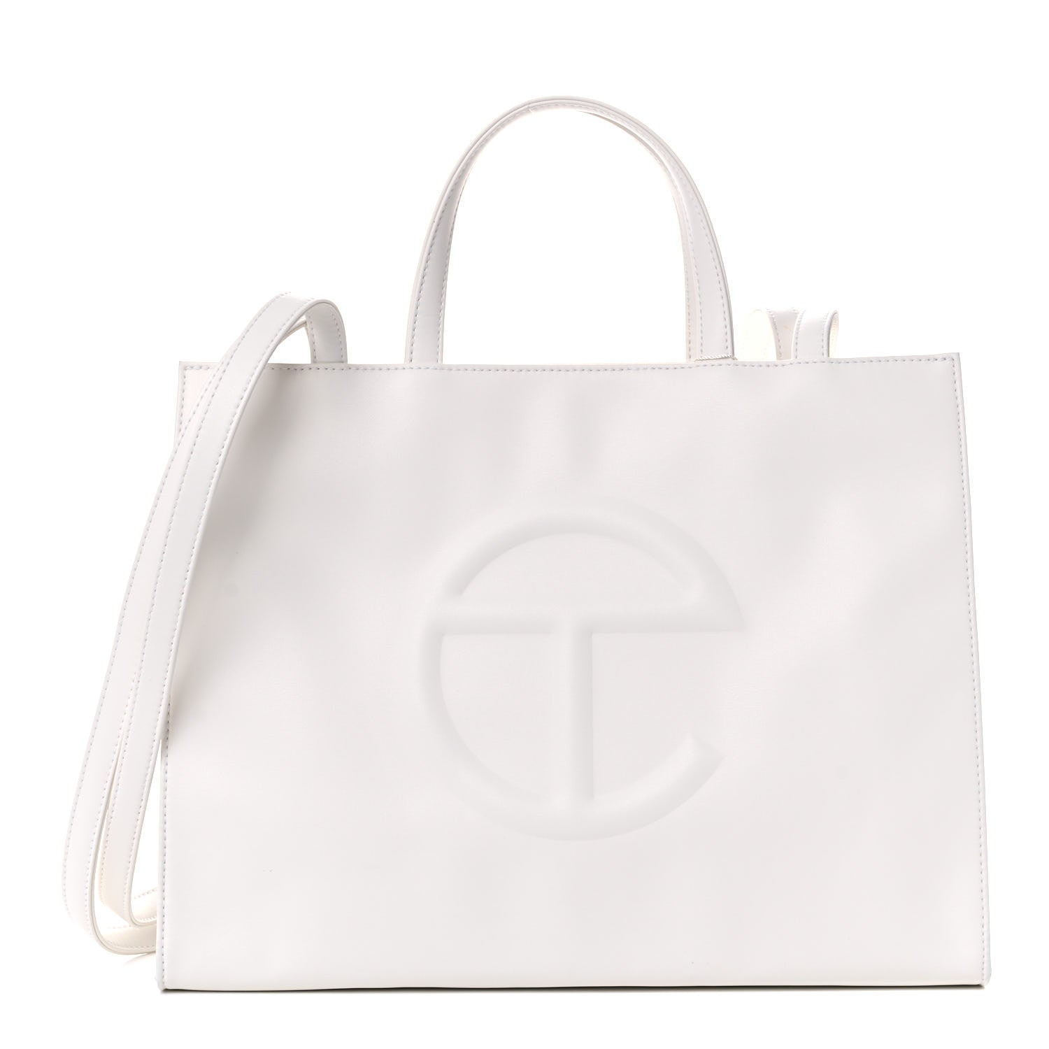 Telfar Vegan Leather Medium Shopping Bag White 1 of 9