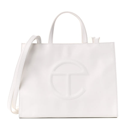 Telfar Vegan Leather Medium Shopping Bag White 1 of 9