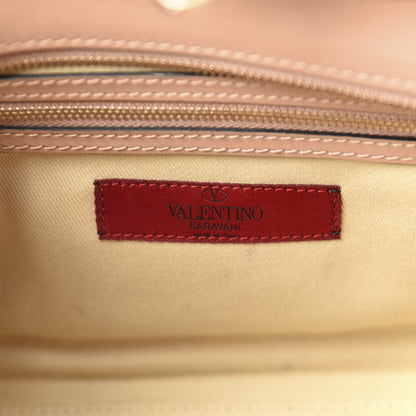 Valentino Garavani Vitello Small Rockstud Double Handle Tote Skin Sorbet 9 of 10