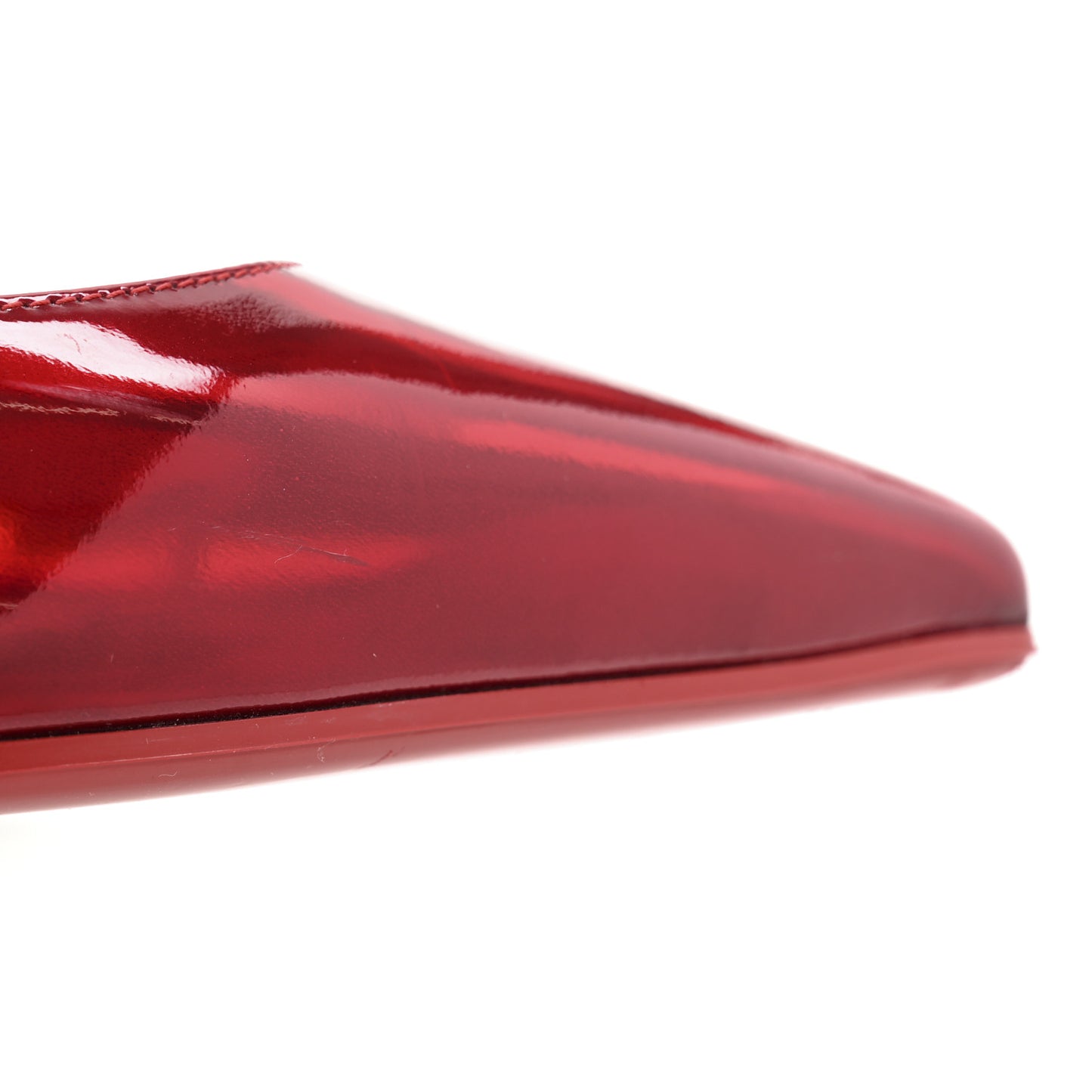 Metallic Patent Psychic Hot Chickita Flats 37.5 Loubi