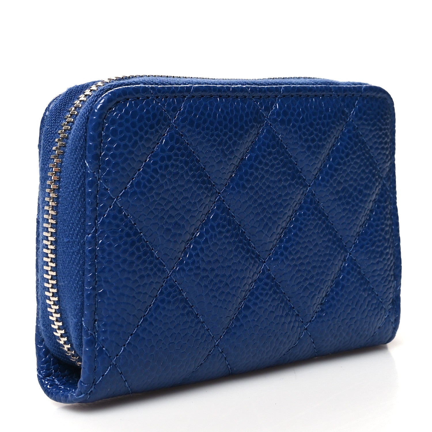 Chanel Caviar Quilted Incognito Zip Coin Purse Blue 3 of 11