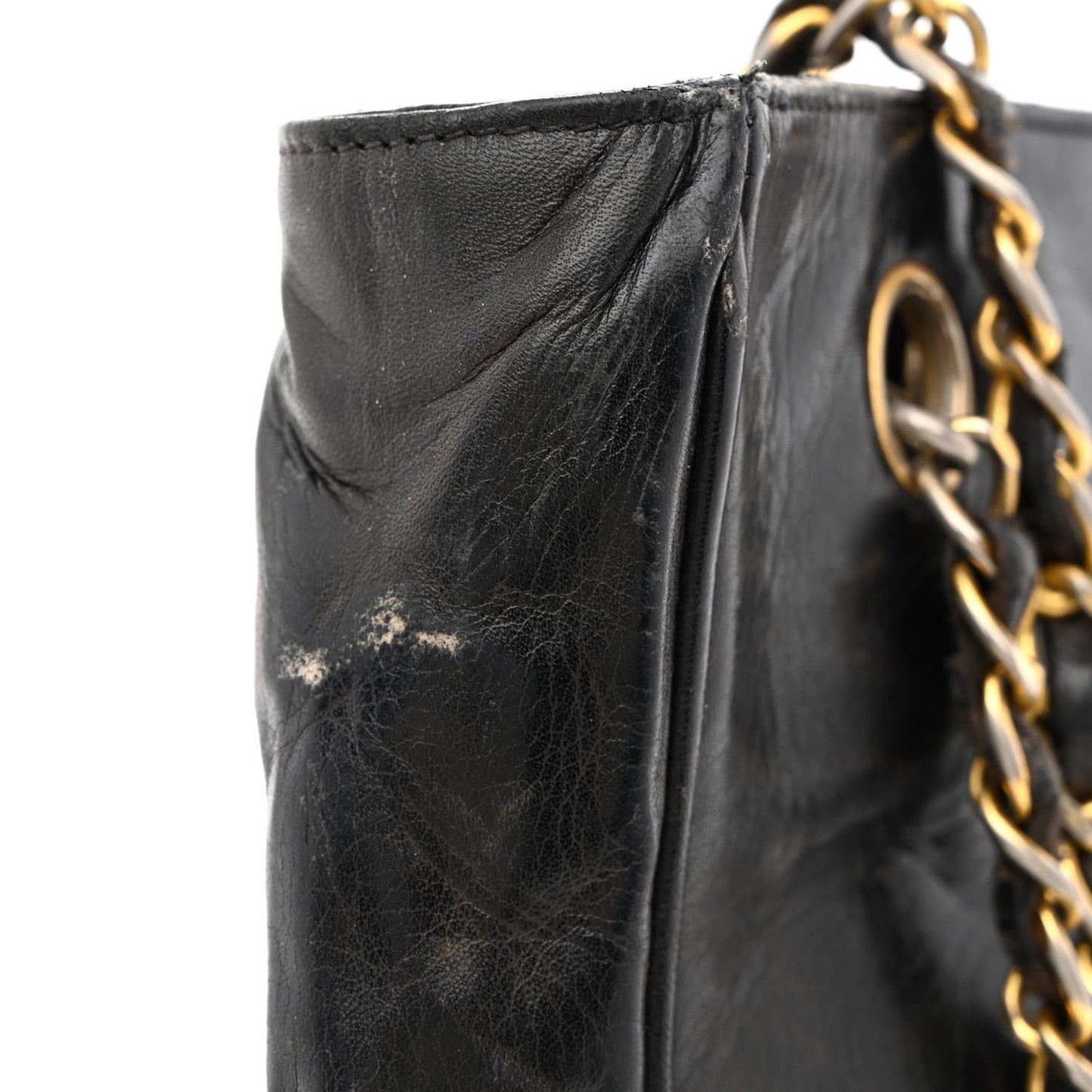 Lambskin Quilted Shoulder Bag Black