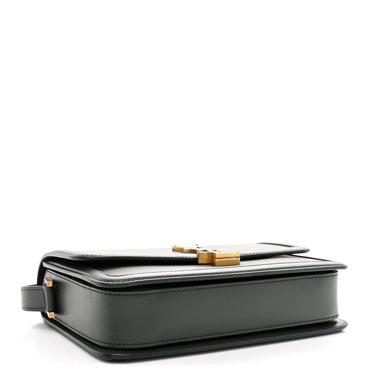 Saint Laurent Box Calfskin Monogram Medium Solferino Satchel Vert Fonce 4 of 11