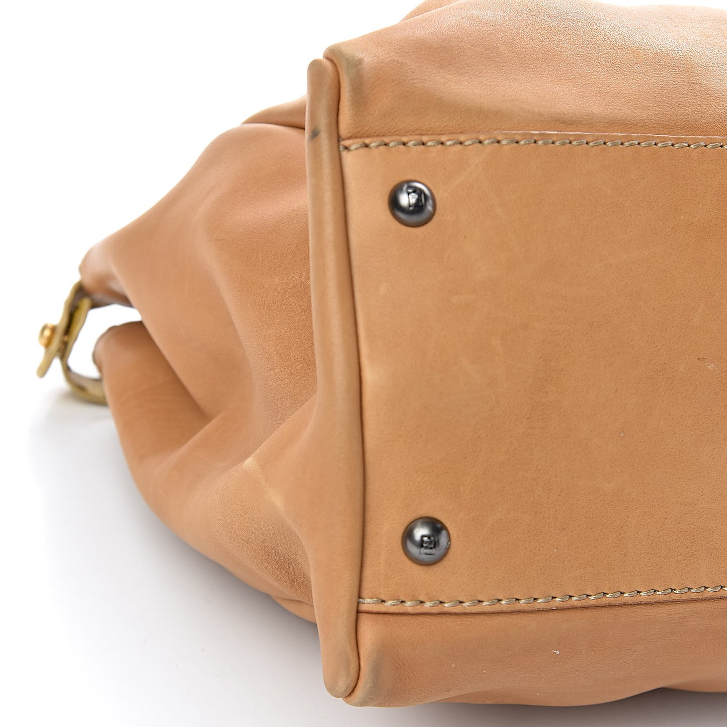 Vitello Saddle Cuoio Romano Selleria Large Peekaboo Iconic Satchel Saddle Ocra Moro