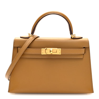 Hermes Tadelakt Mini Kelly Sellier 20 Biscuit 1 of 10