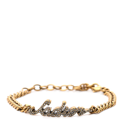 Christian Dior Metal Crystal J'Adior Chain Bracelet Gold 1 of 4