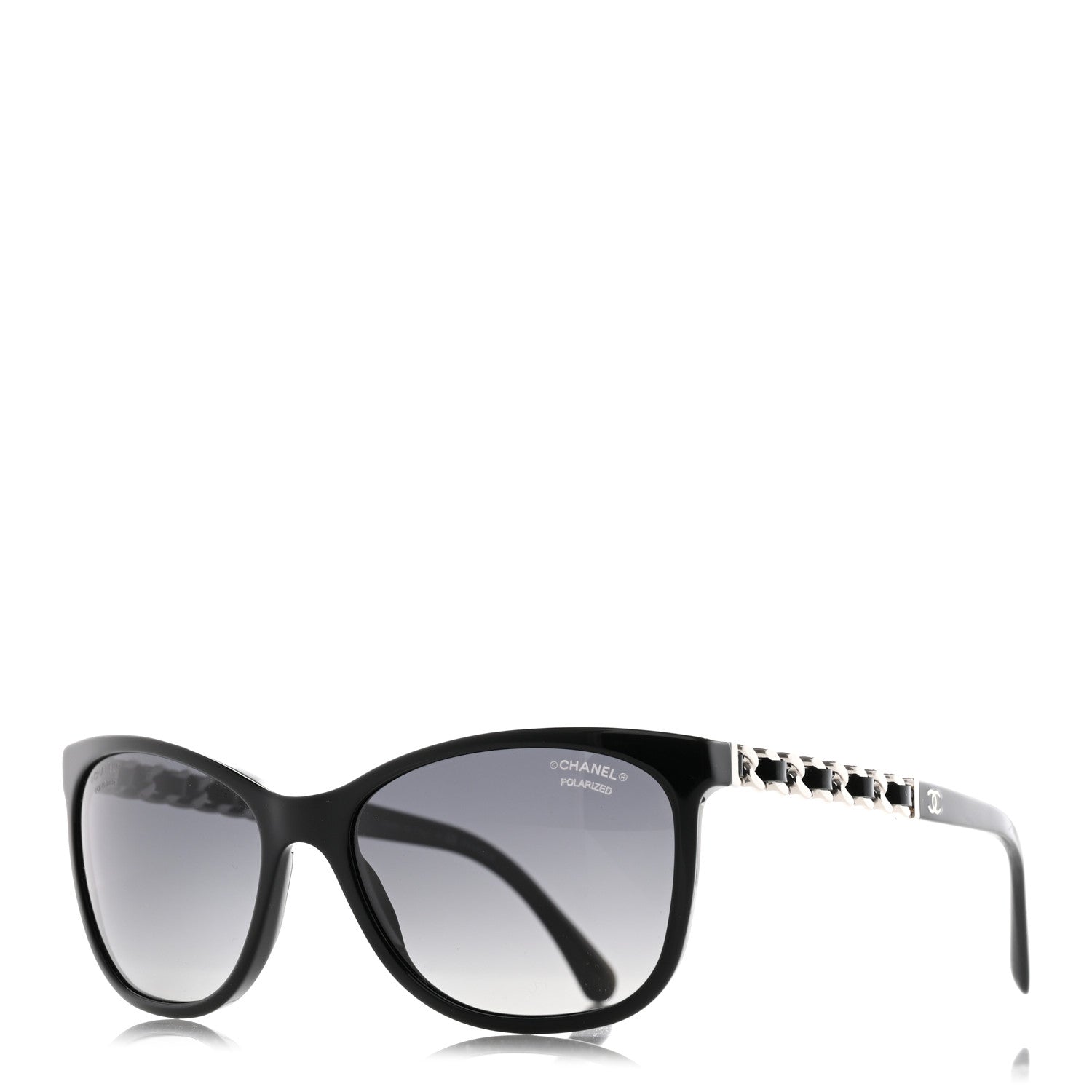 Chanel Cat Eye Chain Polarized Sunglasses 5260-Q Black 1 of 9