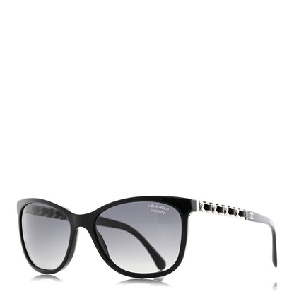 Chanel Cat Eye Chain Polarized Sunglasses 5260-Q Black 1 of 9