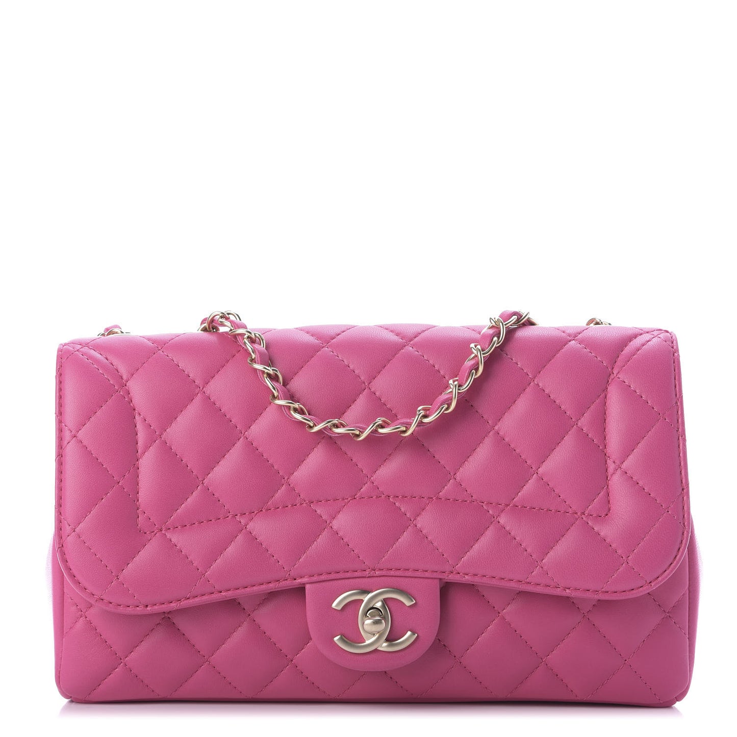 Lambskin Quilted Medium Mademoiselle Chic Flap Pink