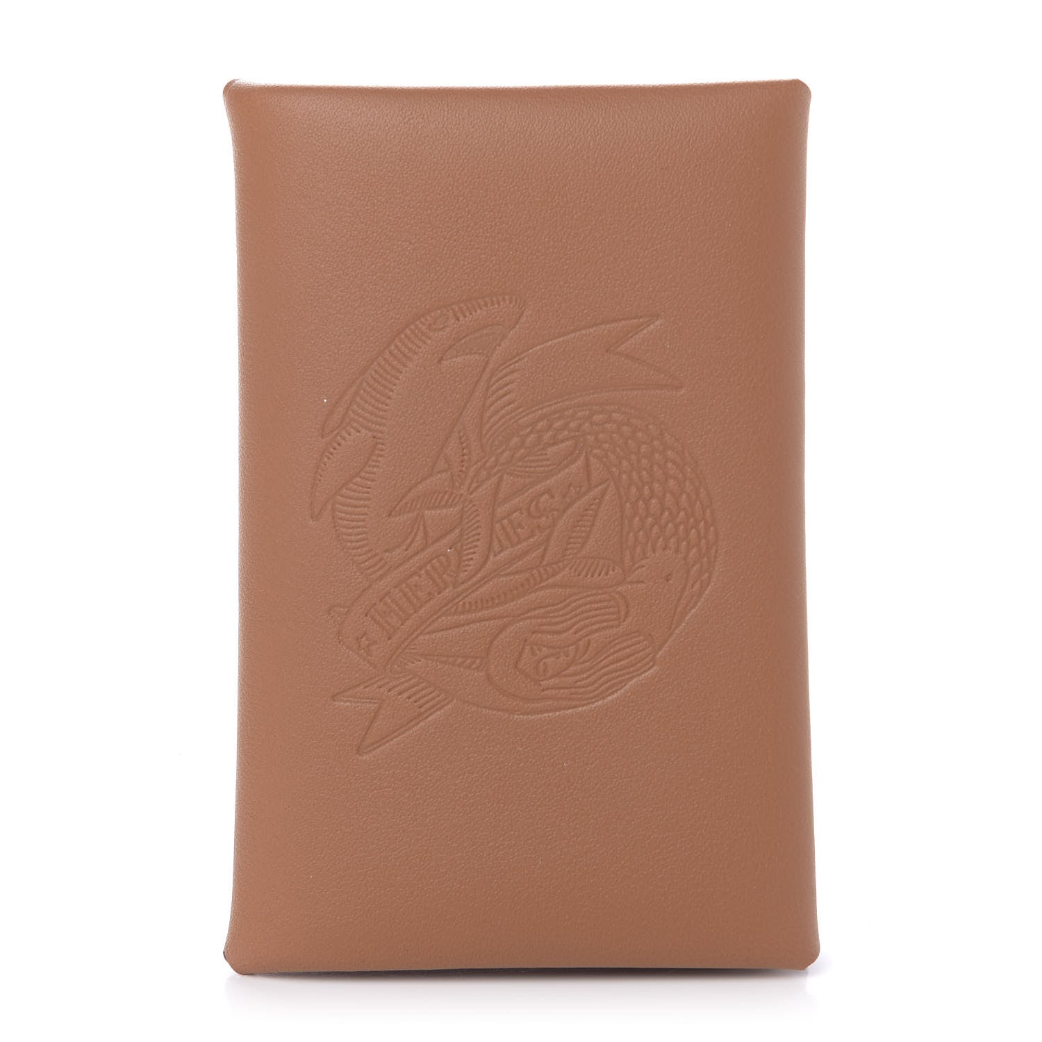 Hermes Swift Calvi Sailor Tattoo Card Case Gold Havane 1 of 7