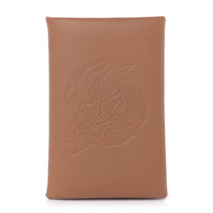 Hermes Swift Calvi Sailor Tattoo Card Case Gold Havane 1 of 7