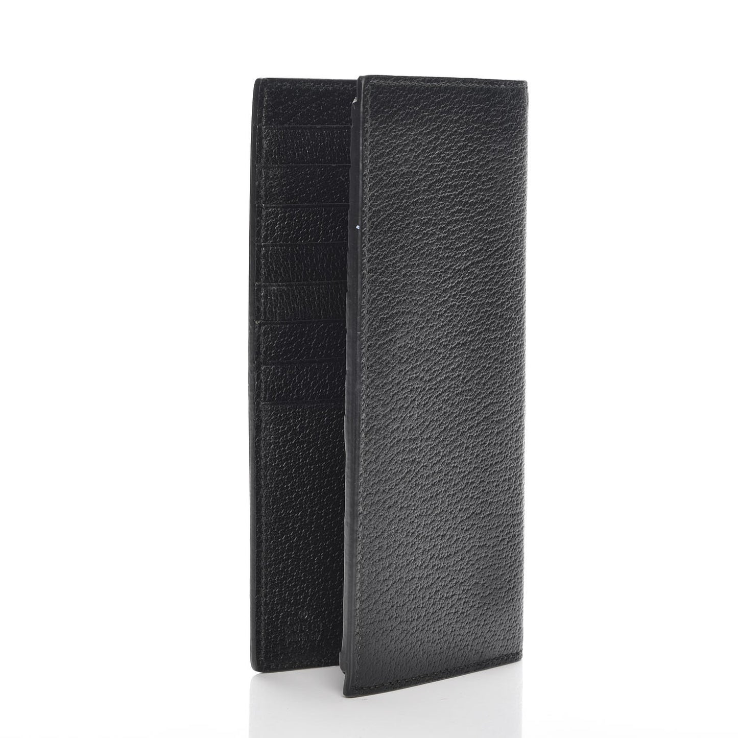 Calfskin Boar Effect GG Marmont Long Wallet Black