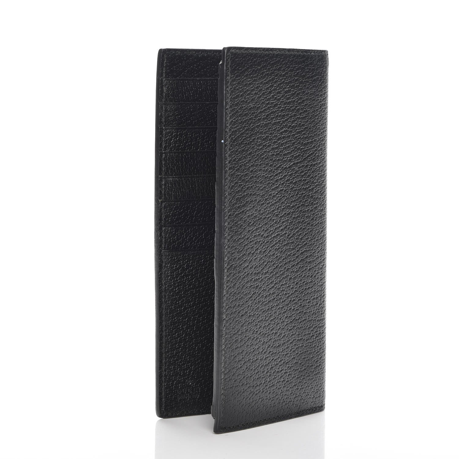 Gucci Calfskin Boar Effect GG Marmont Long Wallet Black 3 of 7