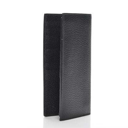 Gucci Calfskin Boar Effect GG Marmont Long Wallet Black 3 of 7