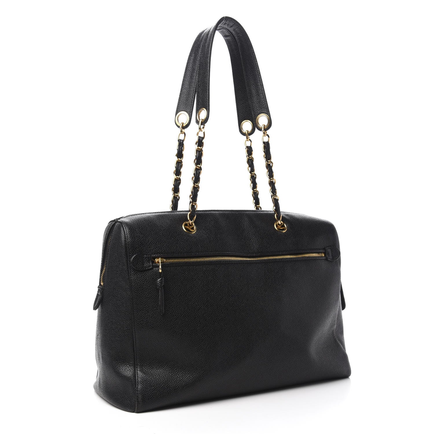 Chanel Caviar CC Timeless Tote Black 3 of 10