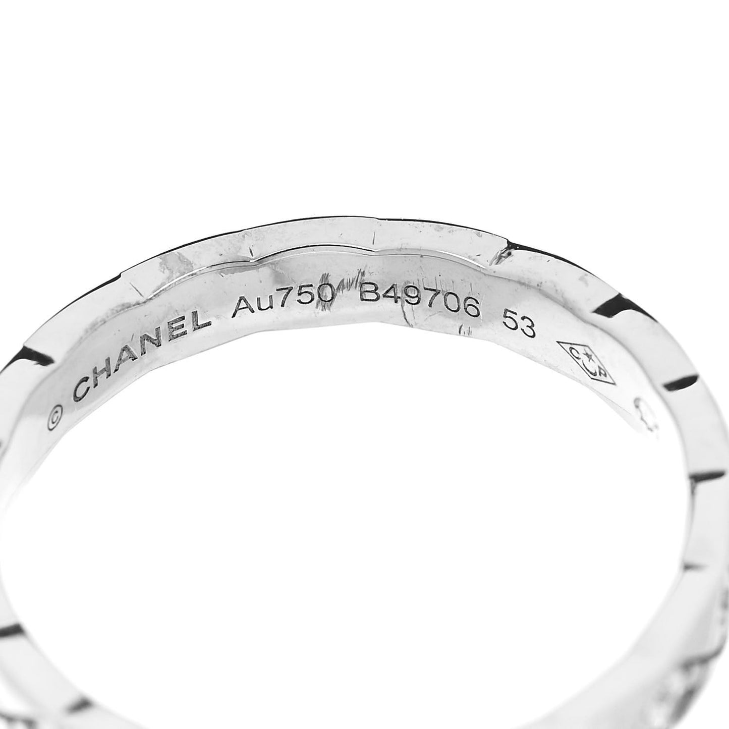 18K White Gold Diamond Mini Coco Crush Ring 53 6.25