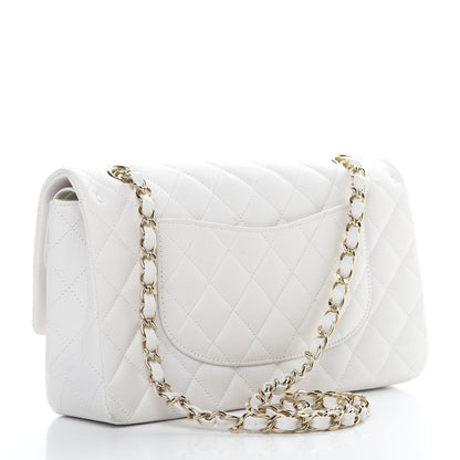 Chanel Caviar Quilted Medium Double Flap White 3 of 14