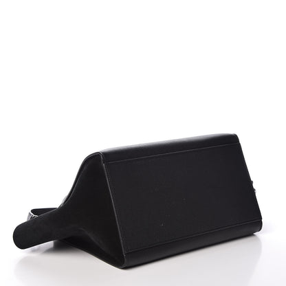 Celine Drummed Calfskin Suede Small Trapeze Black 4 of 8