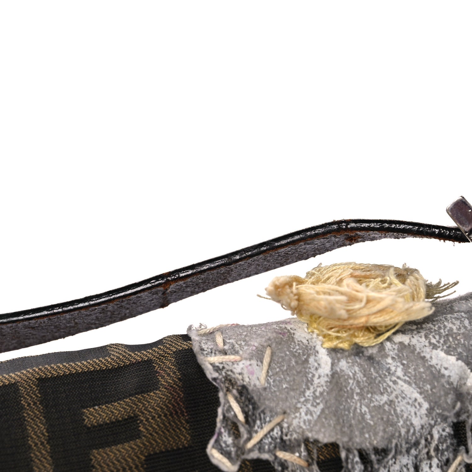 Fendi Zucca Flower Applique Baguette Tobacco 12 of 17
