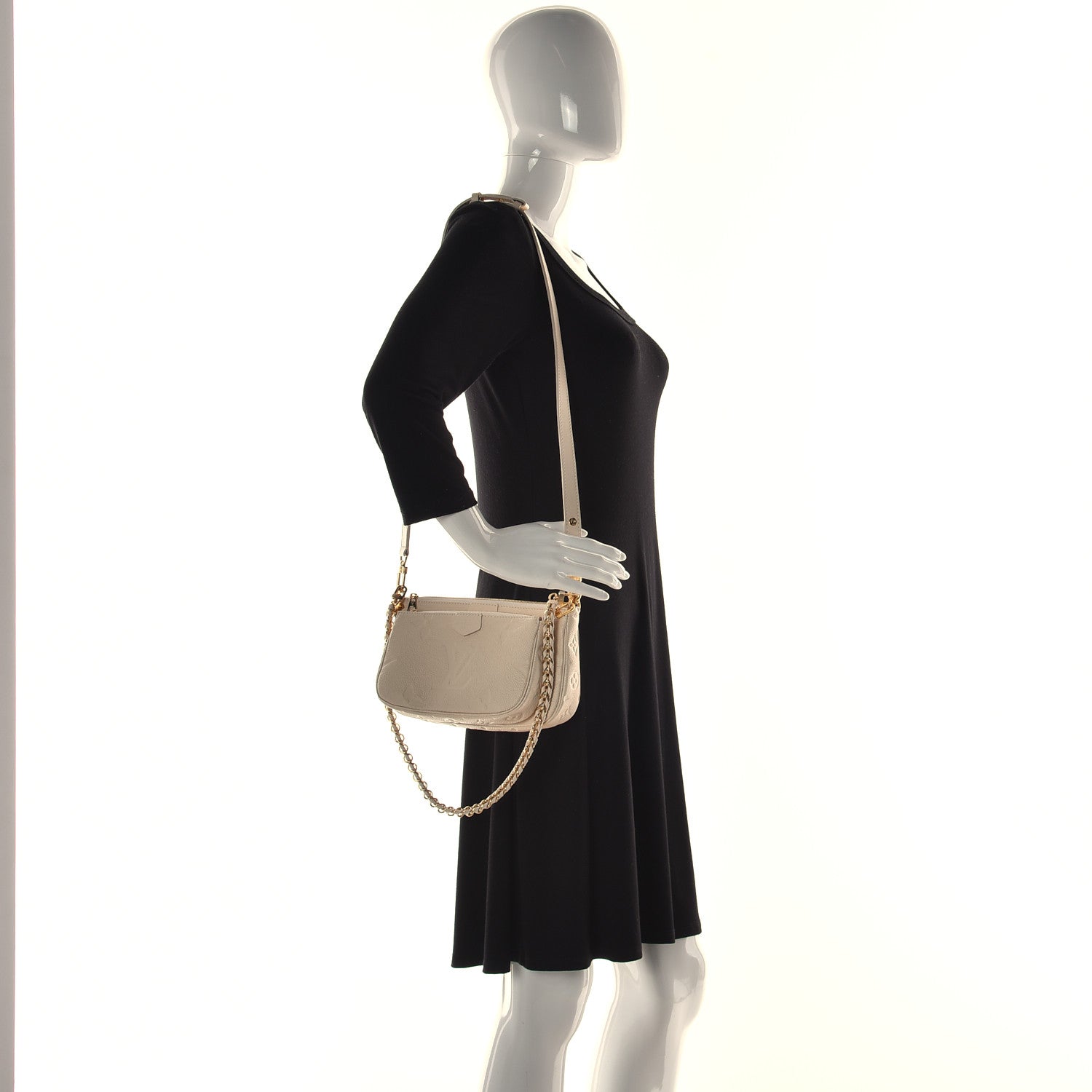 Louis Vuitton Empreinte Monogram Giant Multi Pochette Accessories Cream 2 of 12