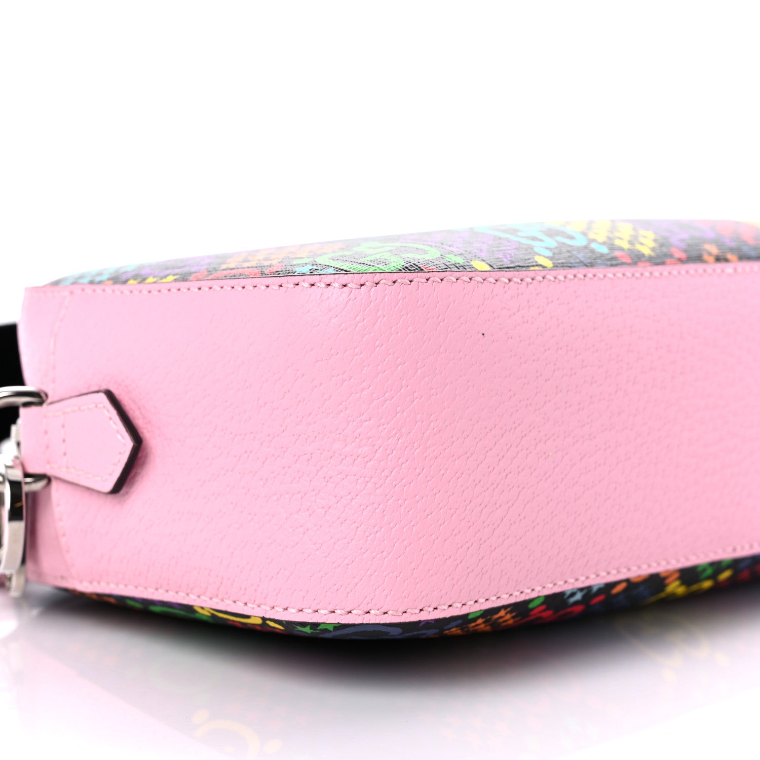 Gucci GG Supreme Monogram Psychedelic Shoulder Bag Black Multicolor Sugar Pink 8 of 9
