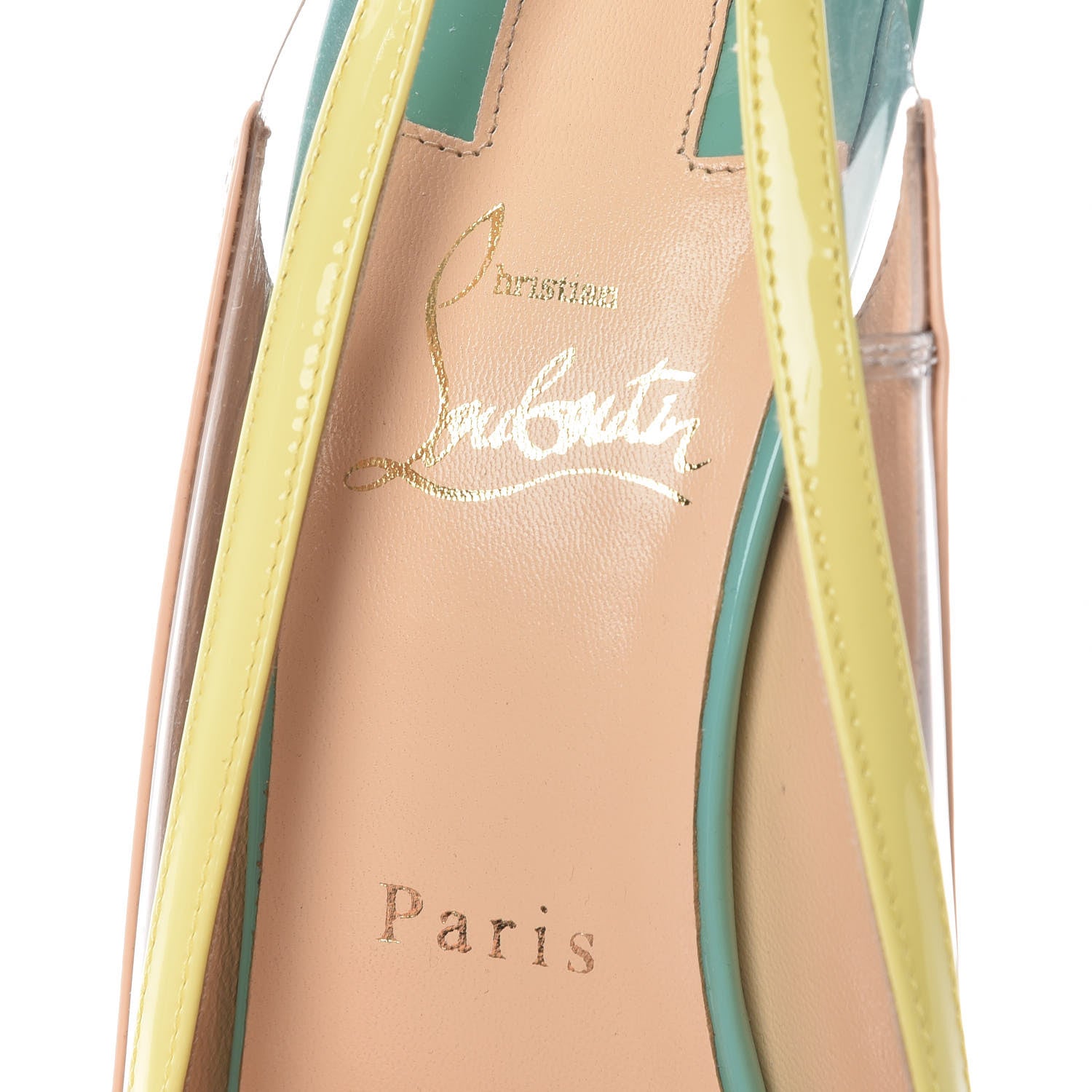 Christian Louboutin Patent PVC Paulina 100 Pumps 39 Poudre 6 of 10