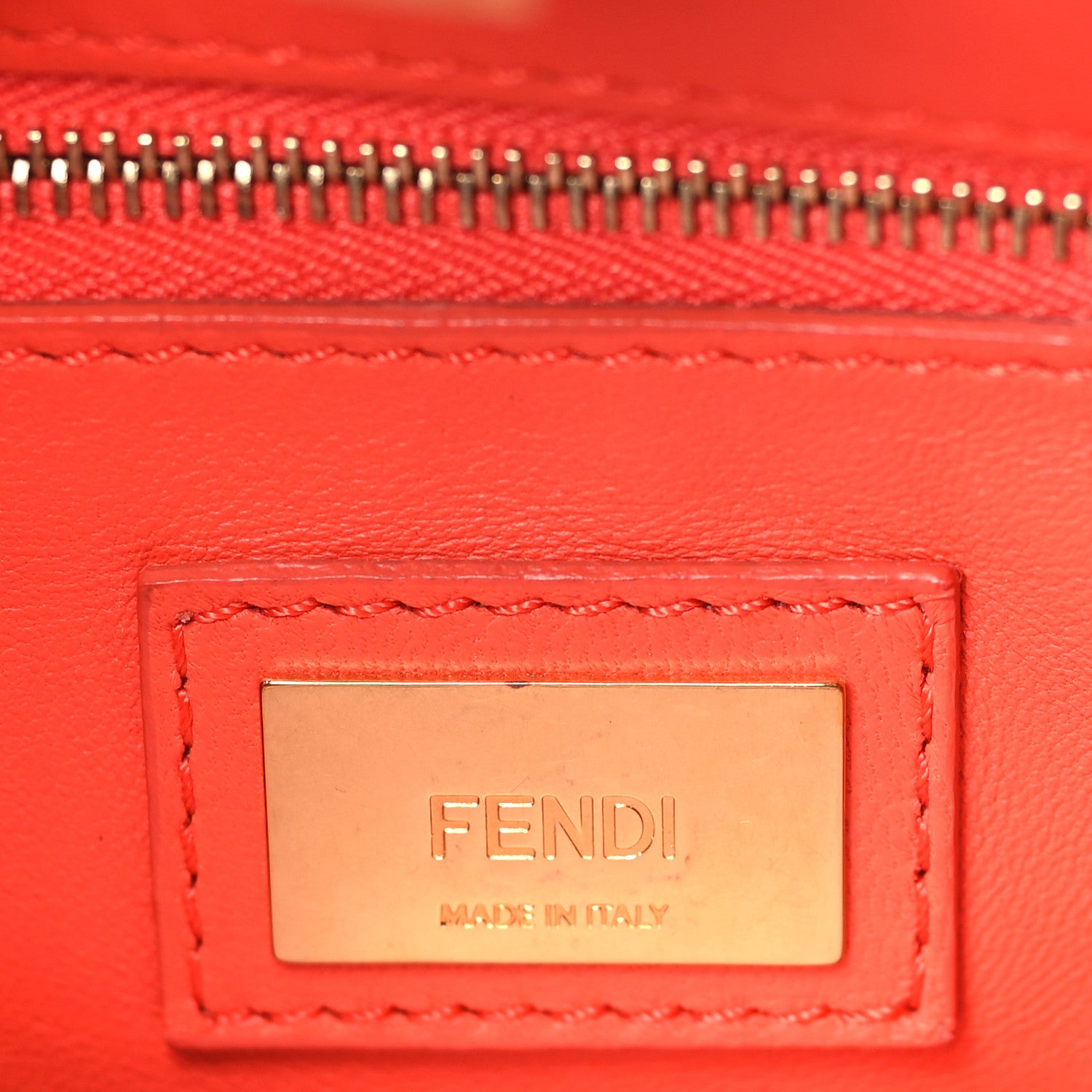 Fendi Nappa Mini Peekaboo Iconic Satchel Azalea 6 of 10