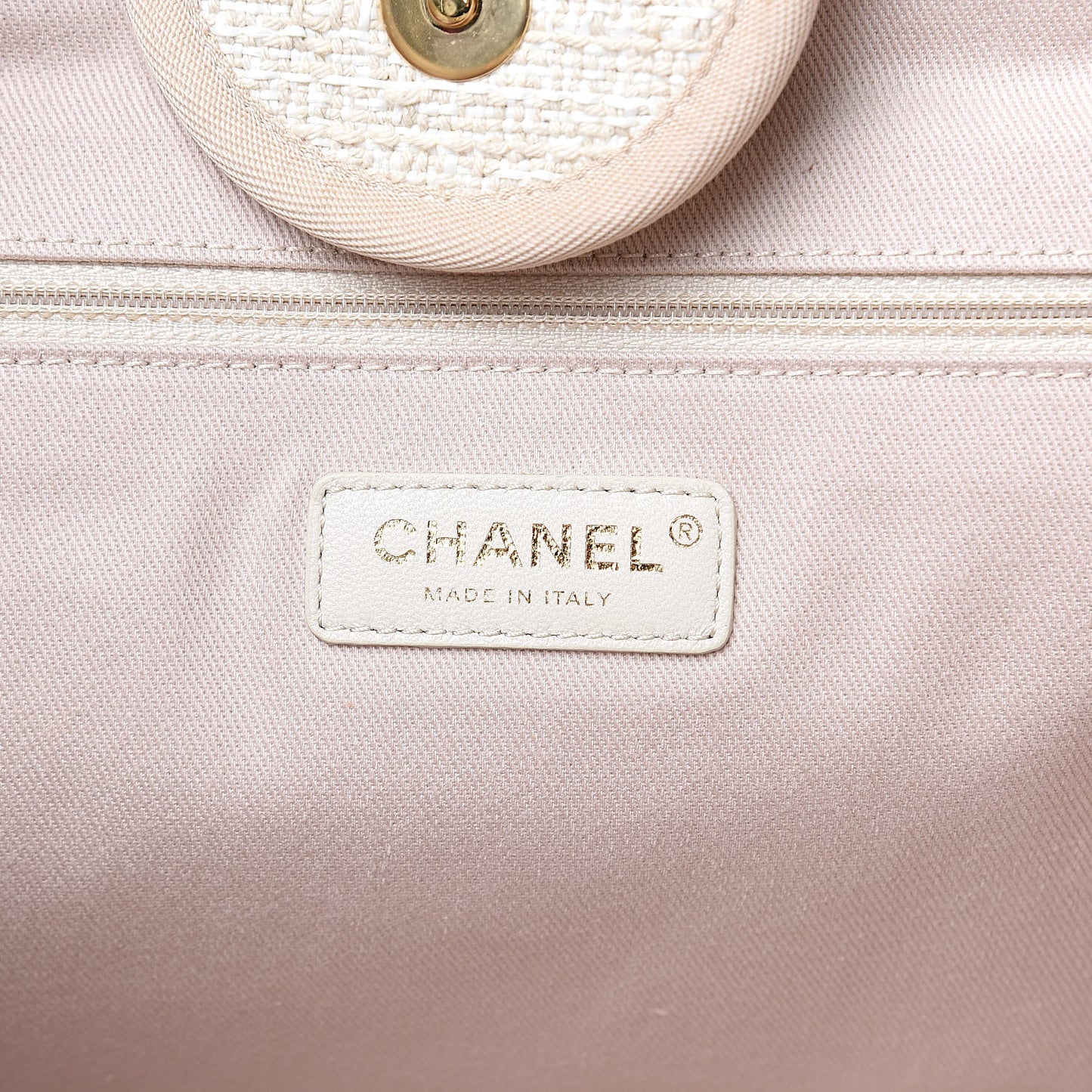 Canvas Large Deauville Tote Light Beige