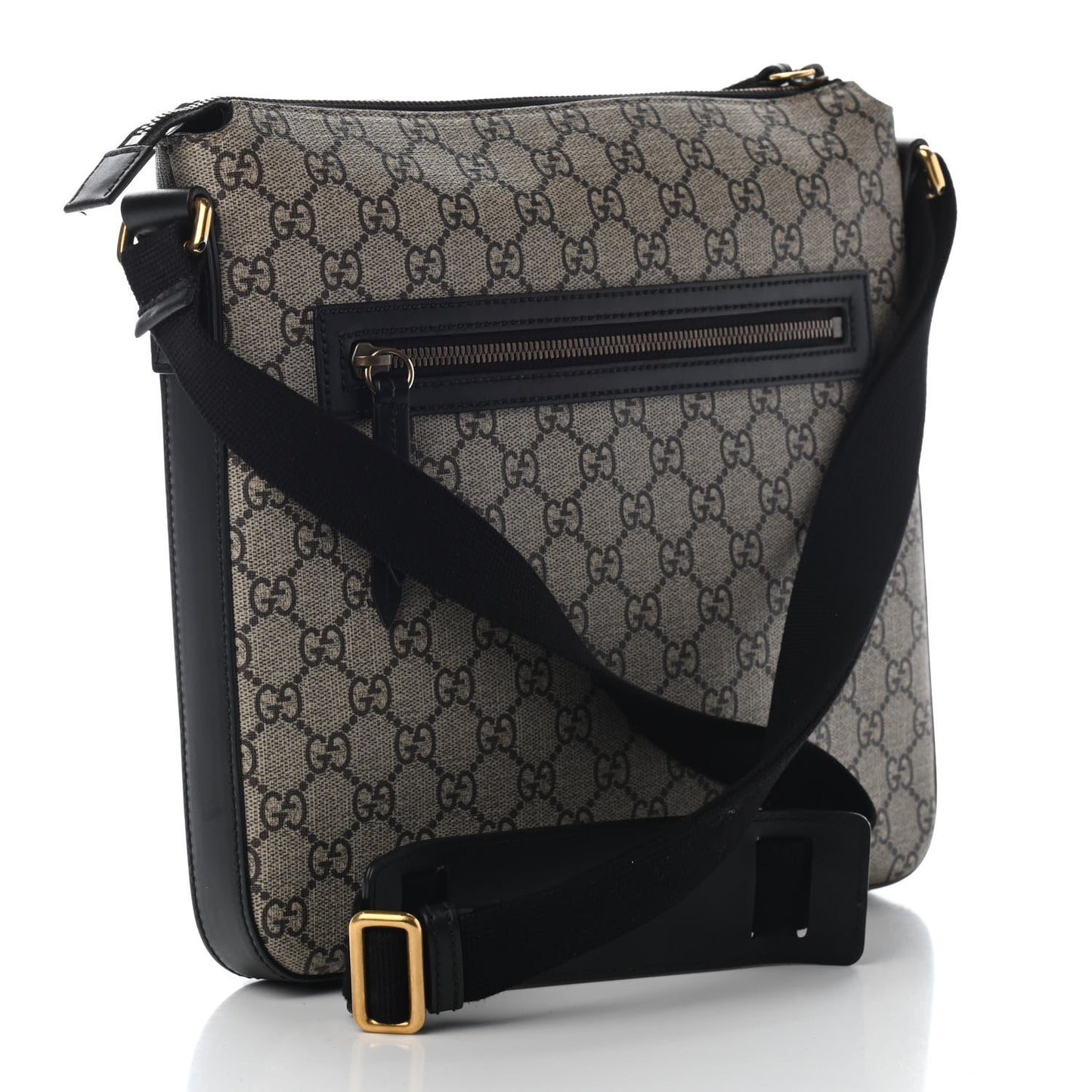 GG Supreme Monogram Angry Cat Flat Messenger Bag