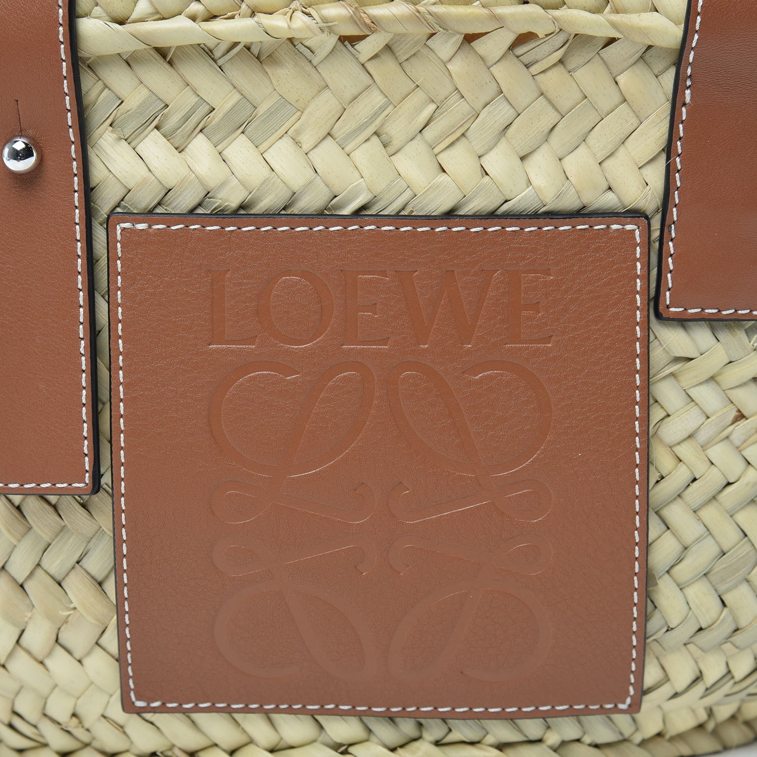 Loewe Raffia Small Basket Tote Bag Natural Tan 8 of 10