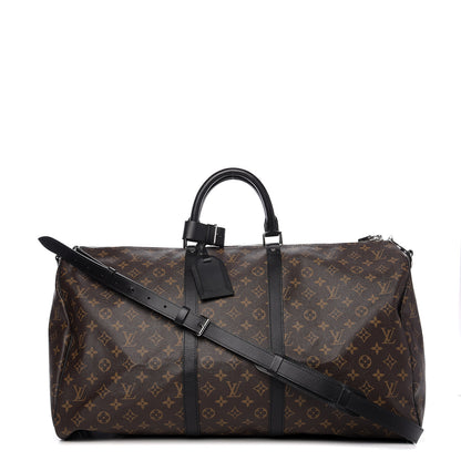 Louis Vuitton Monogram Macassar Keepall Bandouliere 55 1 of 9