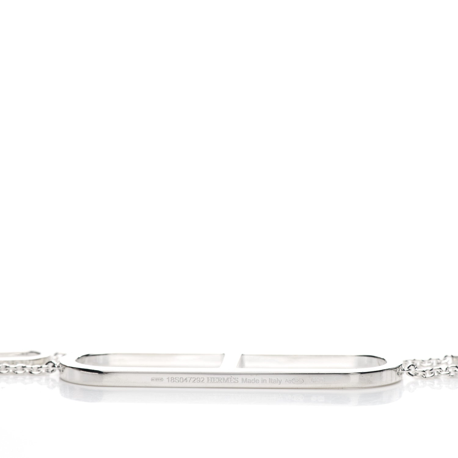 Hermes Sterling Silver Ever Chaine d'Ancre Long Necklace 120 4 of 5
