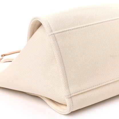 Chanel Canvas Pearl Medium Deauville Tote Ecru Beige 9 of 11