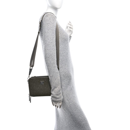MCM Calfskin Logo Embossed Crossbody Sea Turtle 2 of 11