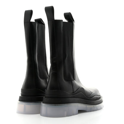 Bottega Veneta Calfskin Mens The Tire Chelsea Boots 39.5 Black Transparent 4 of 8