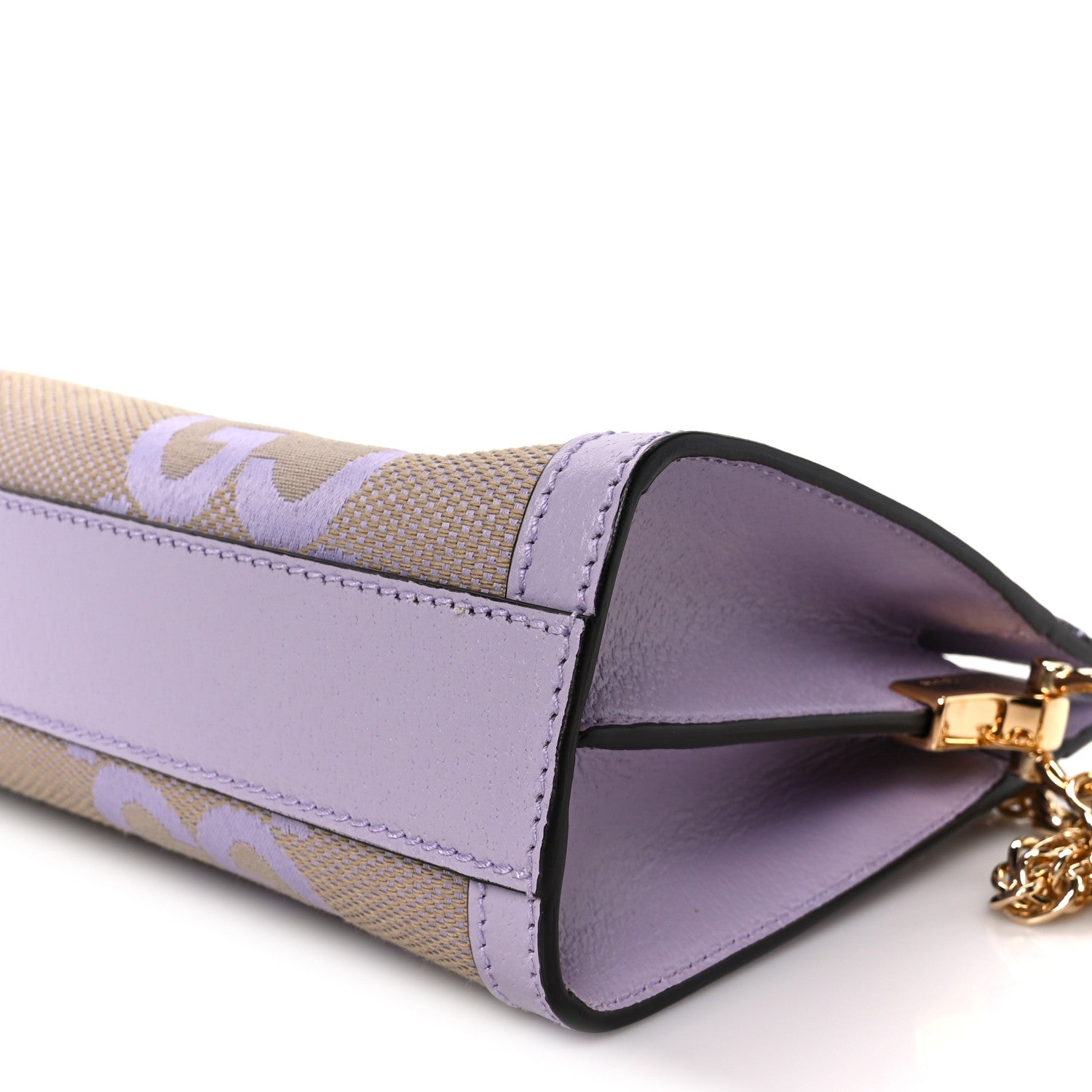 GUCCI GGロゴ ケース パープル Gucci Monogram Jumbo GG Textured Dollar Calfskin Small Ophidia