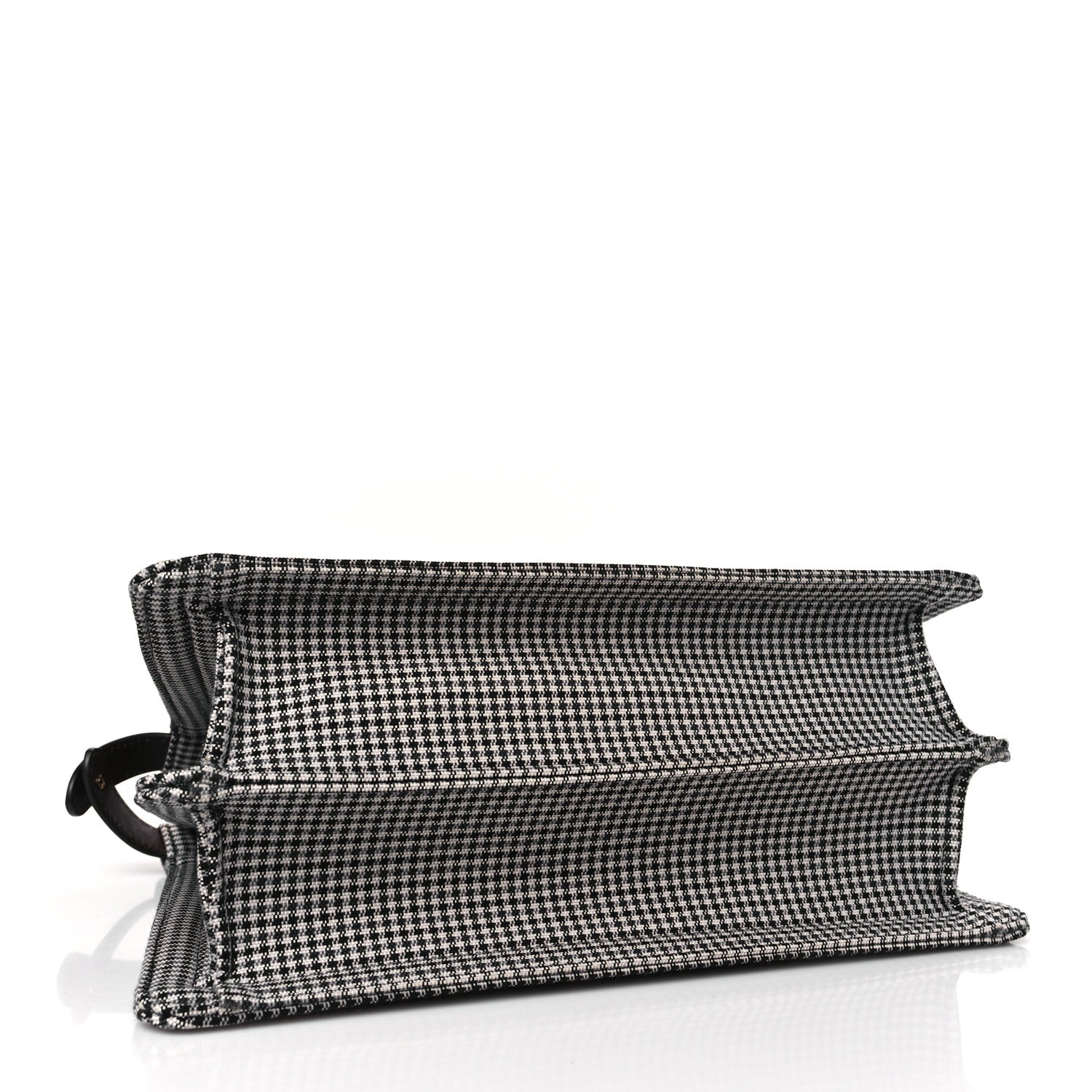 Fendi Wool Fabric Jacquard Cuoio Large Houndstooth FF 1974 Medium Peekaboo I SEE U Satchel Beige Tobacco Moro 4 of 9