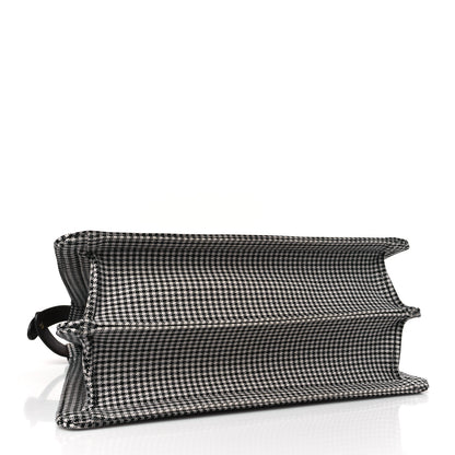 Fendi Wool Fabric Jacquard Cuoio Large Houndstooth FF 1974 Medium Peekaboo I SEE U Satchel Beige Tobacco Moro 4 of 9