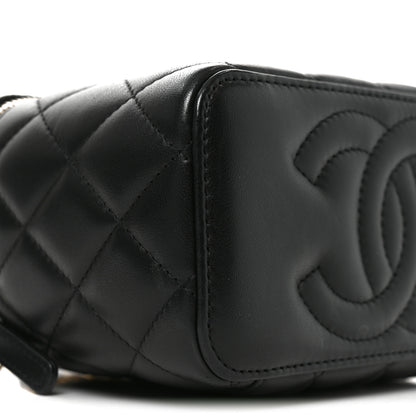 Chanel Lambskin Quilted Pearl Crush Small Vanity Case With Chain Black 9 of 11