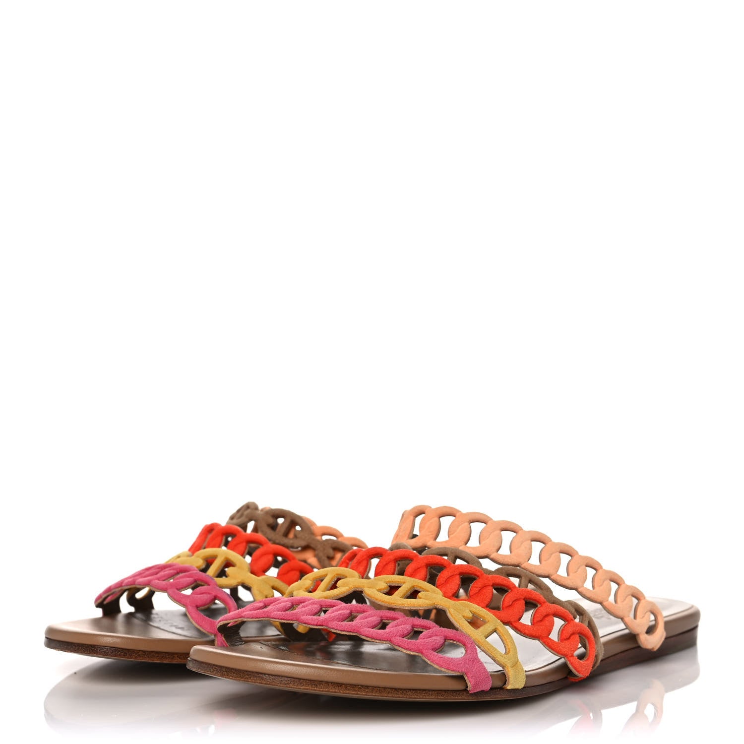 Hermes Suede Chaine d'Ancre Nude Sandals 36 3 of 9