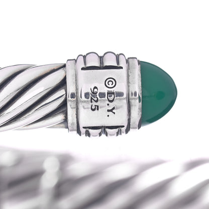David Yurman Sterling Silver Green Onyx 10mm Cable Classics Bracelet 3 of 3