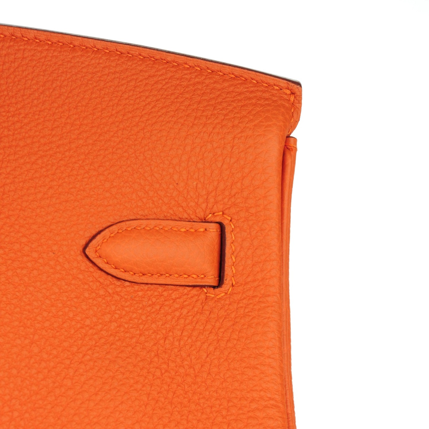 Togo Horseshoe Birkin 35 Orange Rouge Casaque