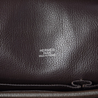 Hermes Taurillon Clemence Jypsiere 34 Chocolate 6 of 7