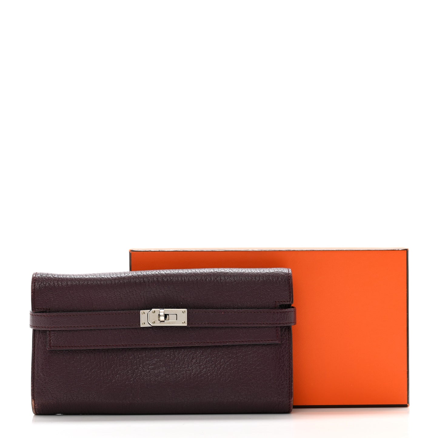 Chevre Mysore Kelly Longue Wallet Raisin