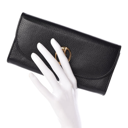 Gucci Calfskin 1973 Continental Clutch Wallet Black 2 of 6