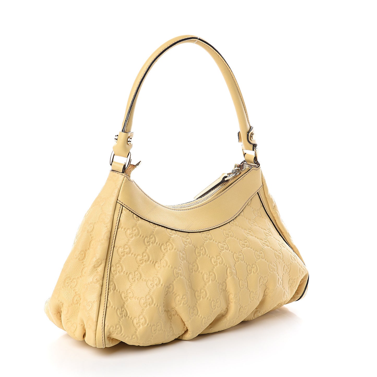 Guccissima Small D Gold Ring Shoulder Bag Yellow