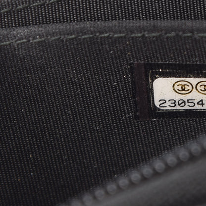 Chanel Caviar Quilted Boy Zip Around Coin Purse Wallet Black 7 of 8