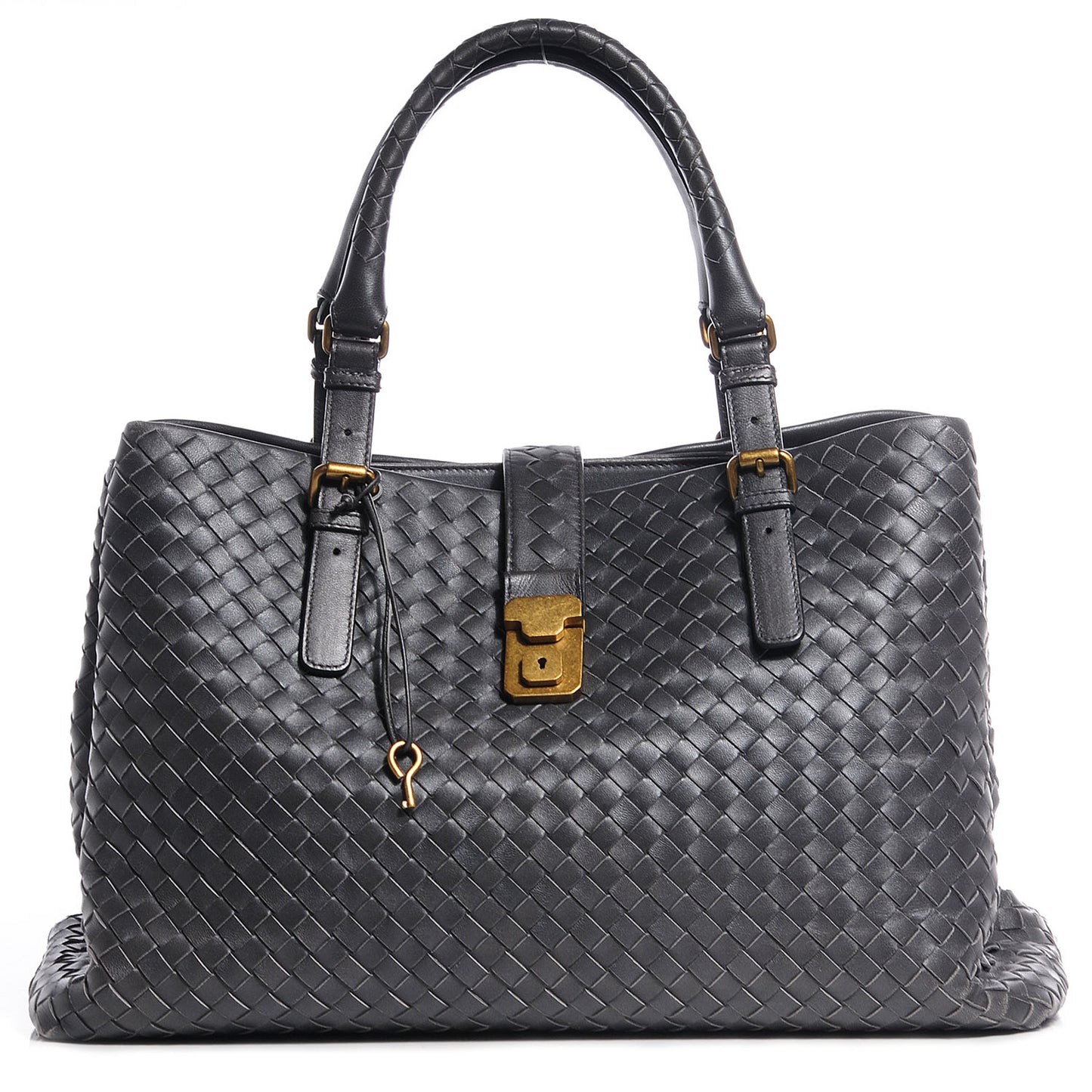 Nappa Intrecciato Medium Roma Tote Ferro