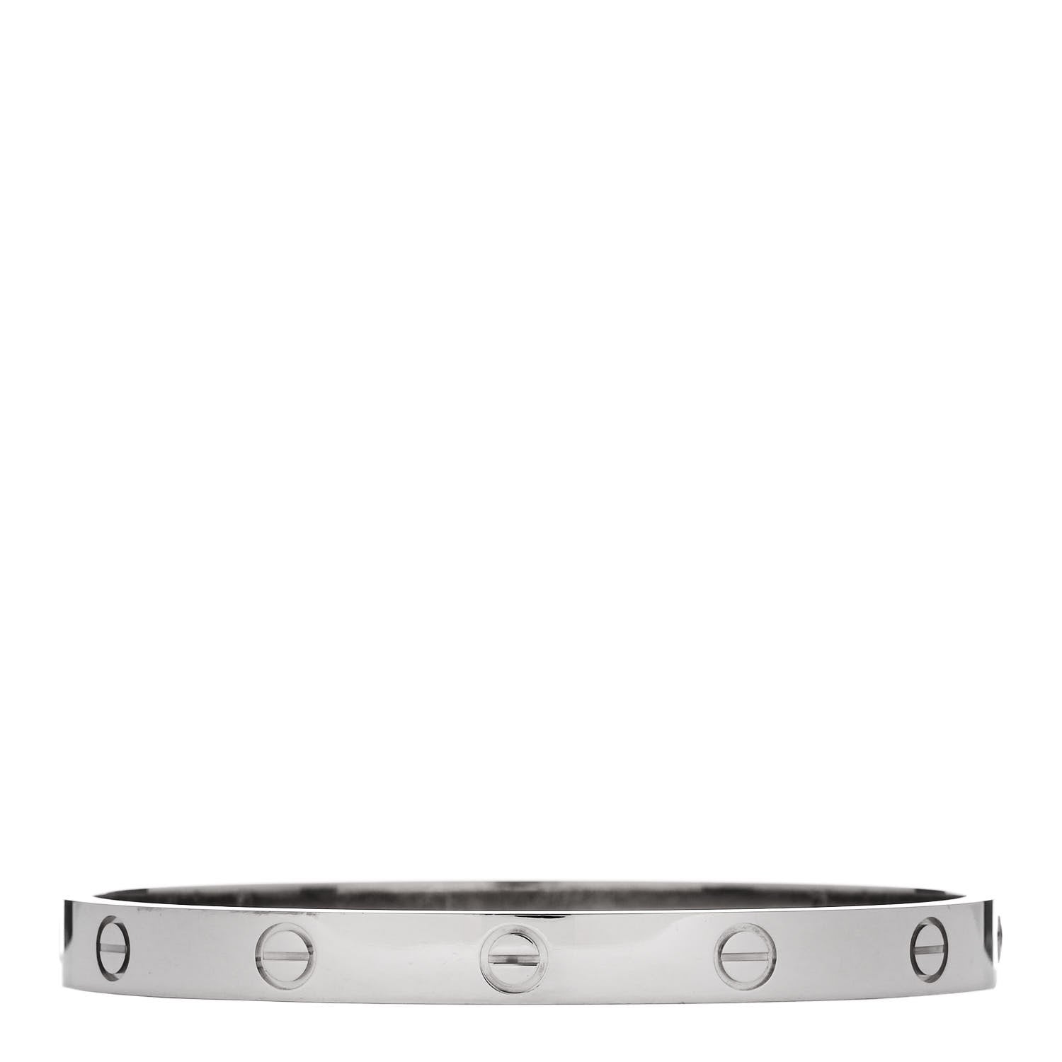 Cartier 18K White Gold LOVE Bracelet 18 3 of 9