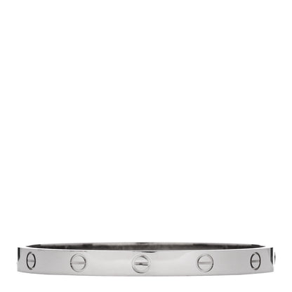 Cartier 18K White Gold LOVE Bracelet 18 3 of 9